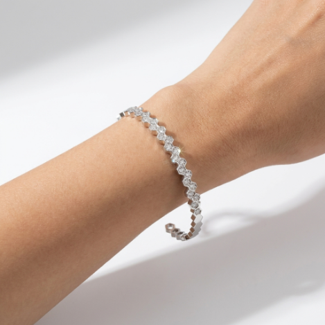 Pavé Zircon Bracelet Euro-American Luxury Metal Bracelet