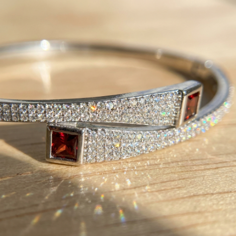 Pavé Zircon Bracelet Euro-American Luxury Metal Bracelet