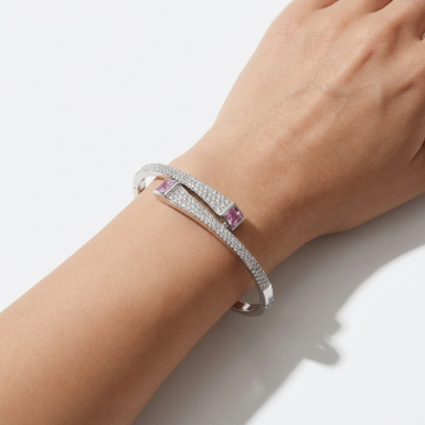 Pavé Zircon Bracelet Euro-American Luxury Metal Bracelet