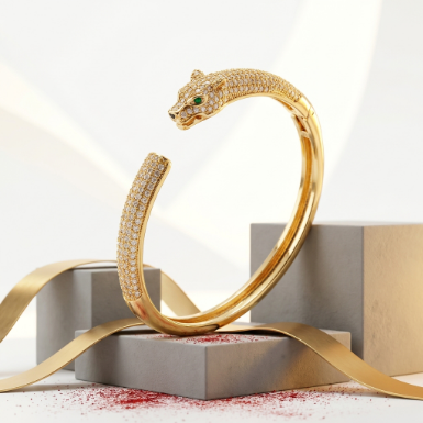 Pavé Zircon Bracelet Euro-American Luxury Metal Bracelet Hover