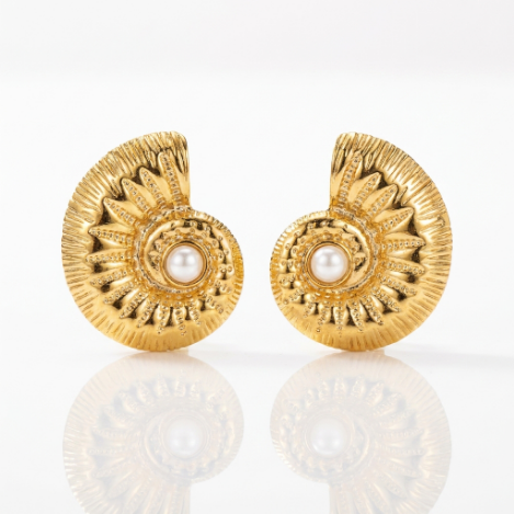 Golden Glow Pavé Butterfly High Polish Euro-American Fashion Metal Earrings