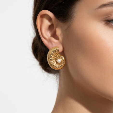 Golden Glow Pavé Butterfly High Polish Euro-American Fashion Metal Earrings