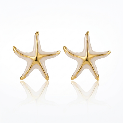 Golden Glow Wide Band Bold Pavé Butterfly High Polish Metal Earrings