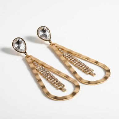 Pavé Zircon Butterfly High Polish Stainless Steel Earrings