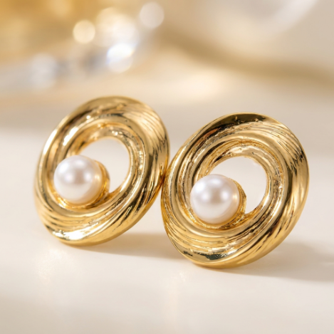 Pavé Butterfly High Polish Stainless Steel Earrings