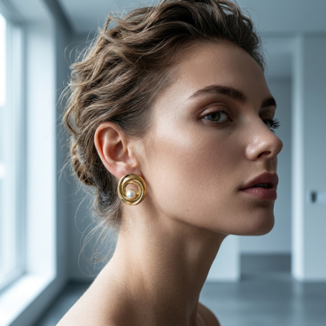 Pavé Butterfly High Polish Stainless Steel Earrings