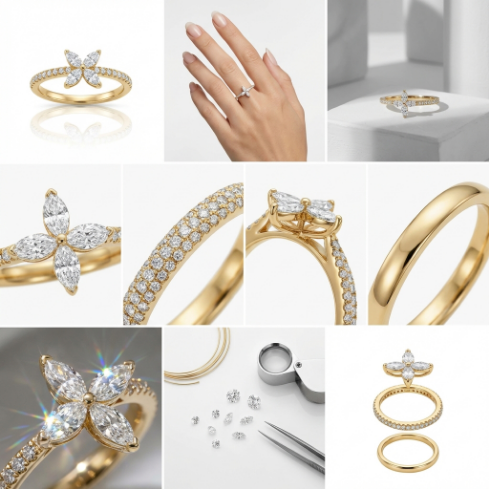 Starline Lightweight Classic Accent Stone 5A Stone Minimalist 304 Stainless Steel Ring Hover