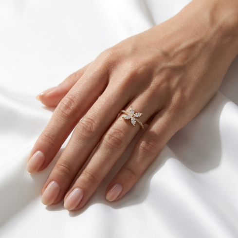 Starline Lightweight Classic Accent Stone 5A Stone Minimalist 304 Stainless Steel Ring