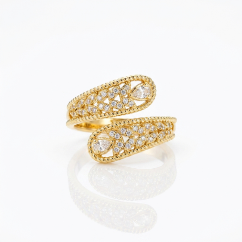 Lightweight Classic Zircon Accent Stone 5A Stone Minimalist 304 Stainless Steel Ring