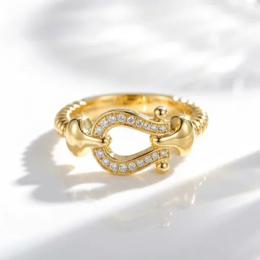 Classic Motif Pavé Zircon Stainless Steel Ring