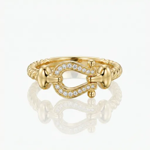 Classic Motif Pavé Zircon Stainless Steel Ring