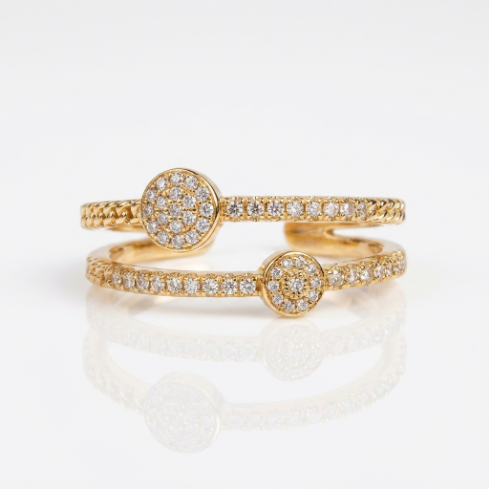 Signet Lightweight Classic Zircon Accent Stone 5A Stone 304 Stainless Steel Ring