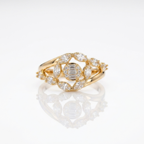 Lightweight Classic Zircon Accent Stone 5A Stone High Polish 304 Stainless Steel Ring