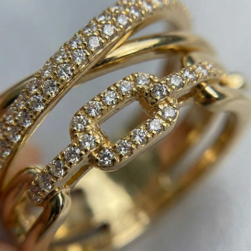 Signet Full Pavé Zircon 5A Stone High Polish Euro-American 304 Stainless Steel Ring