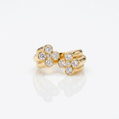 Signet Bold Stone Row Motif Pavé Zircon 304 Stainless Steel Ring