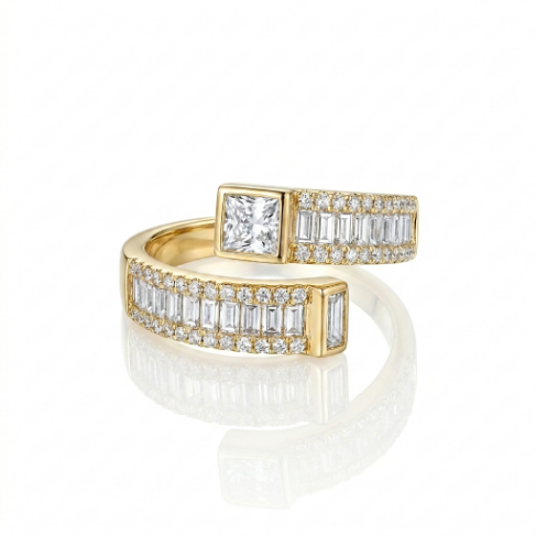 Mid Band Stone Row Pavé Zircon 5A Stone High Polish 304 Stainless Steel Ring