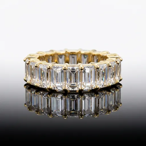 Classic Motif Slim Full Pavé Micro Pavé Accent Stone 304 Stainless Steel Ring