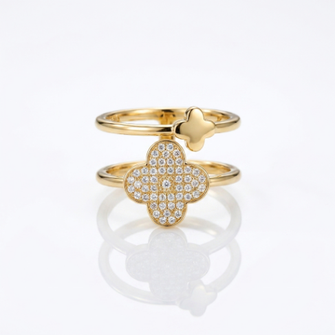 Signet Wide Band Stone Row Pavé Zircon Accent Stone 304 Stainless Steel Ring