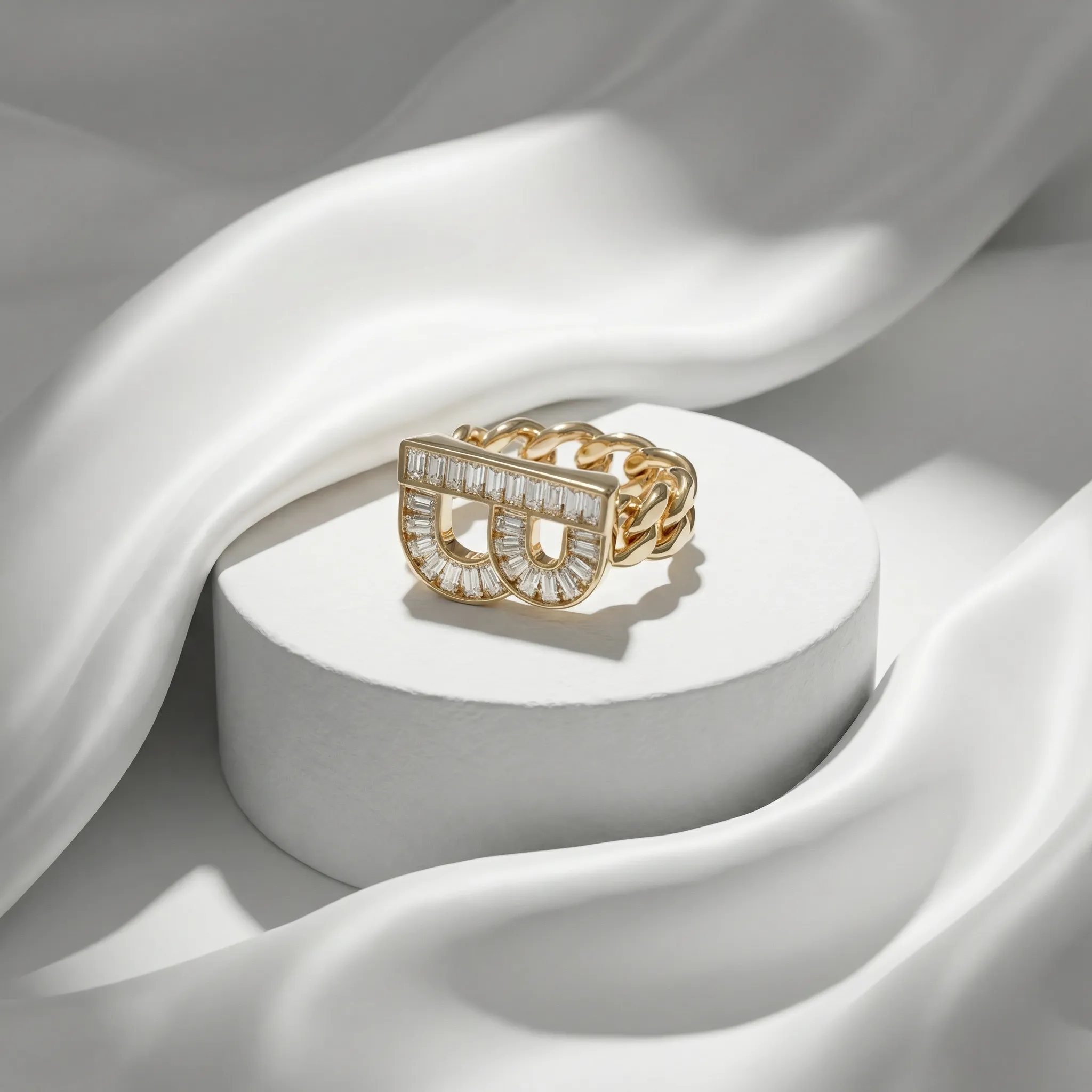 Stone Row Delicate Classic Motif Micro Pavé Accent Stone 304 Stainless Steel Ring