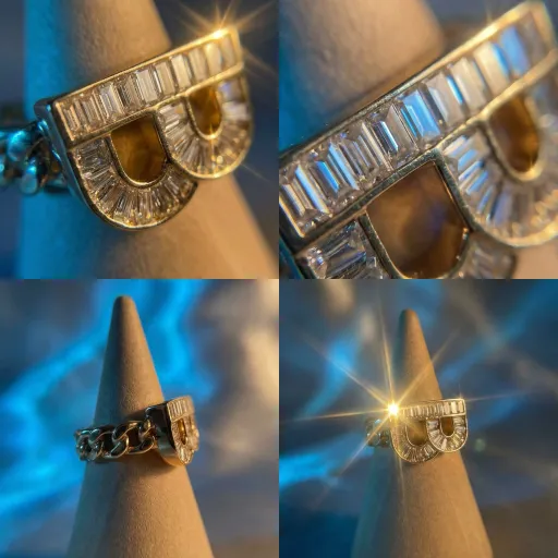Stone Row Delicate Classic Motif Micro Pavé Accent Stone 304 Stainless Steel Ring